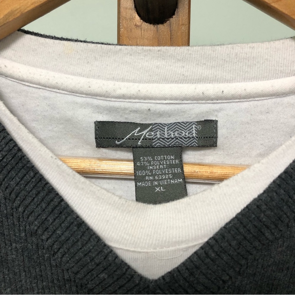 Method Striped Pullover Double Collard Sweater - image 3